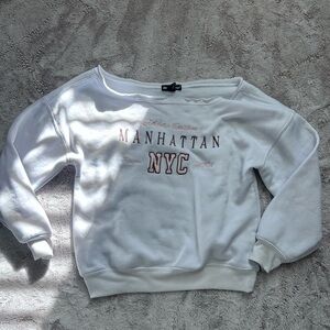 Off the shoulder sweatshirt